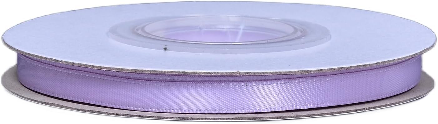 YAMA Light Purple Double Faced Satin Ribbon 1/4 Inch 25 Yards Lilac Ribbon for Gift Wrapping Crafts Hair Bows Wedding Party Decoration