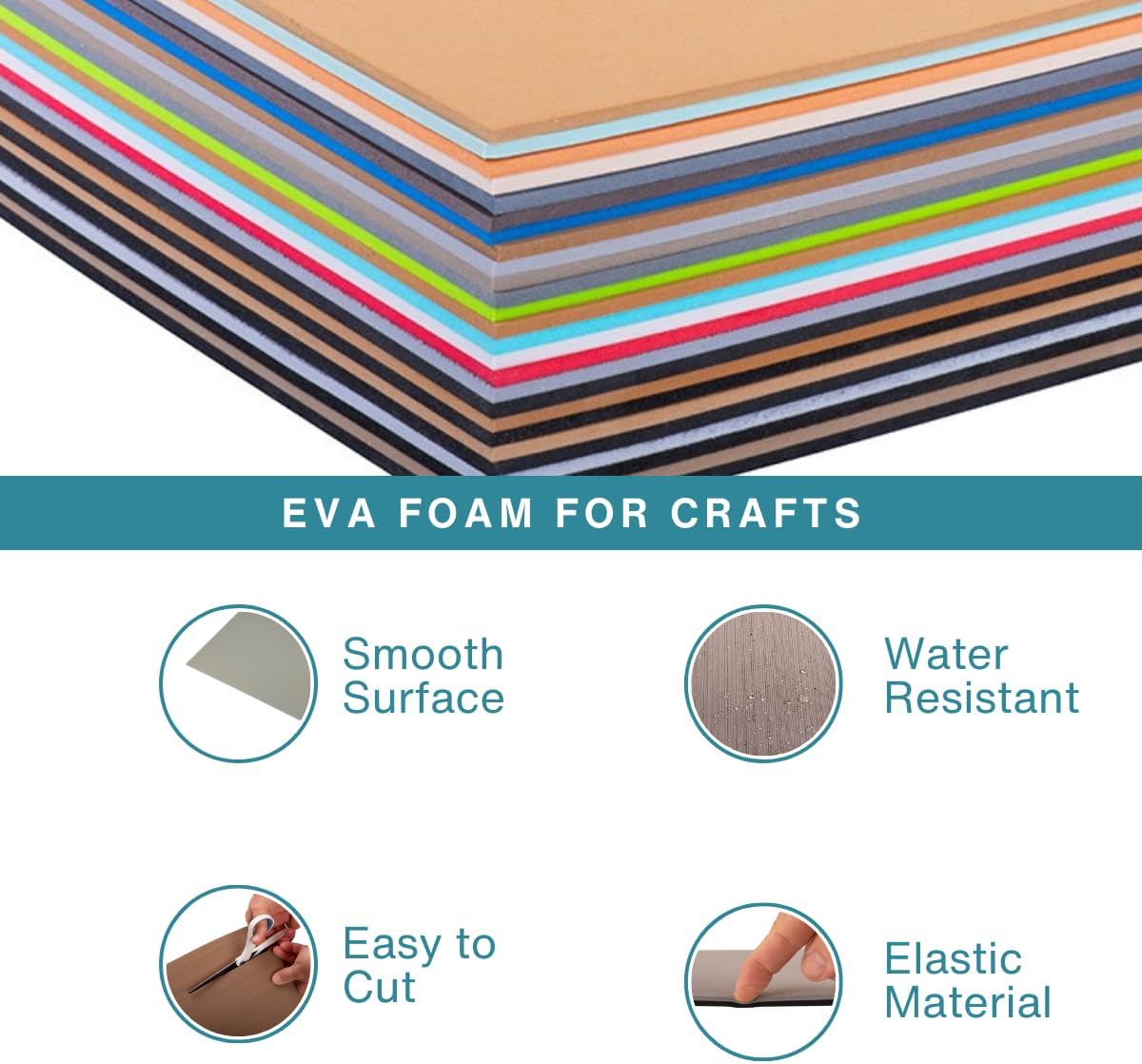 LotusFoam Large 3mm EVA Foam Sheet - 44"x 85" High Density Foam 130 kg/m3 for Cosplay, Costumes, Crafts, Flooring, Outdoor Use - 35 Colors (Desert Sand) - Desert Sand