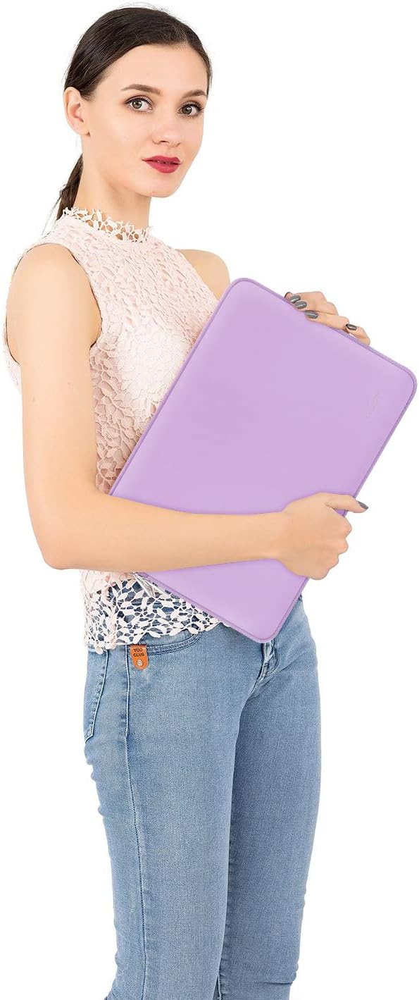 MOSISO Laptop Case 13.3 inch, 13-13.3 inch Laptop Sleeve Bag Compatible with MacBook Air/Pro 13/Pro 14 M5 M4 M3 M2 M1, HP Dell ASUS Lenovo, Neoprene Computer Sleeve Bag with Small Case, Purple