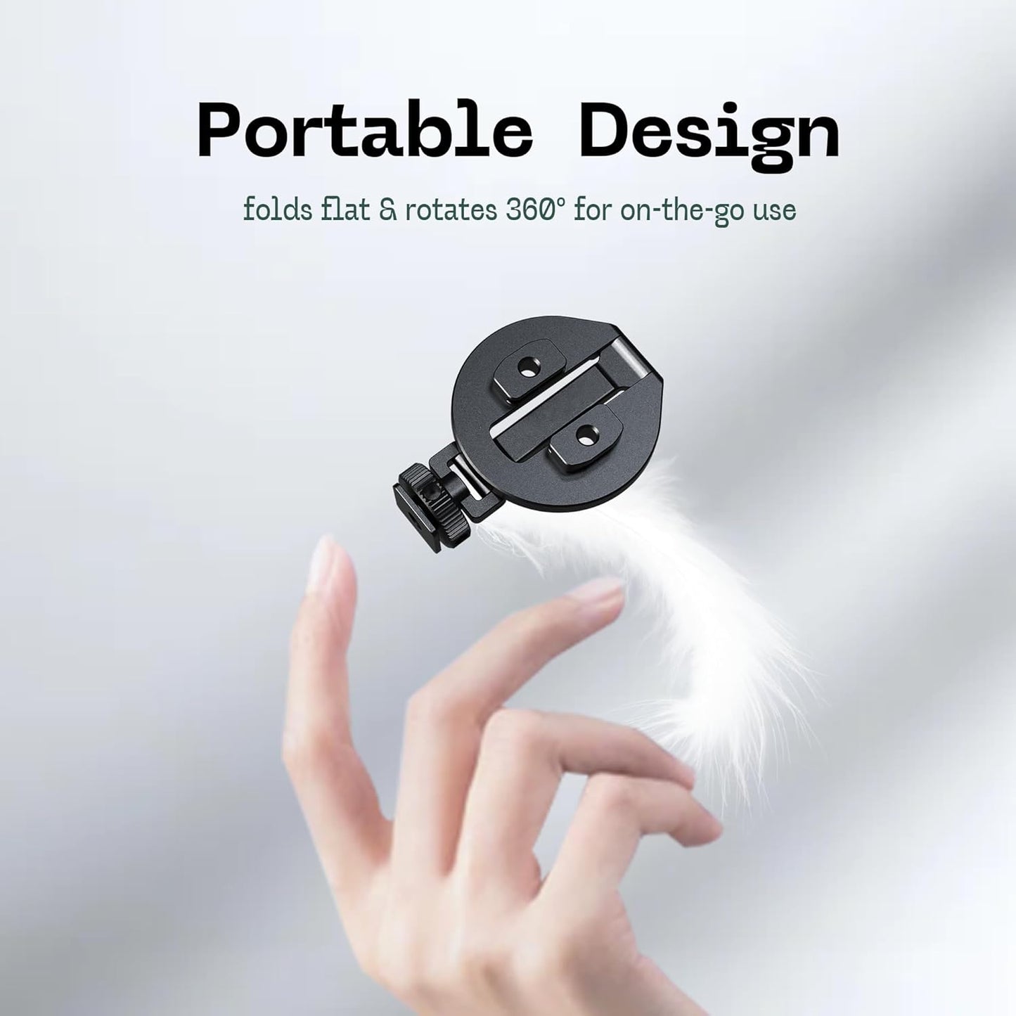 FANAUE MS-06 Magnetic Cold Shoe Mount | 360° Rotatable & Foldable | Aluminum Alloy Strong Magnetic Attachment | for Cameras, Phones, Microphones, and Photography Accessories