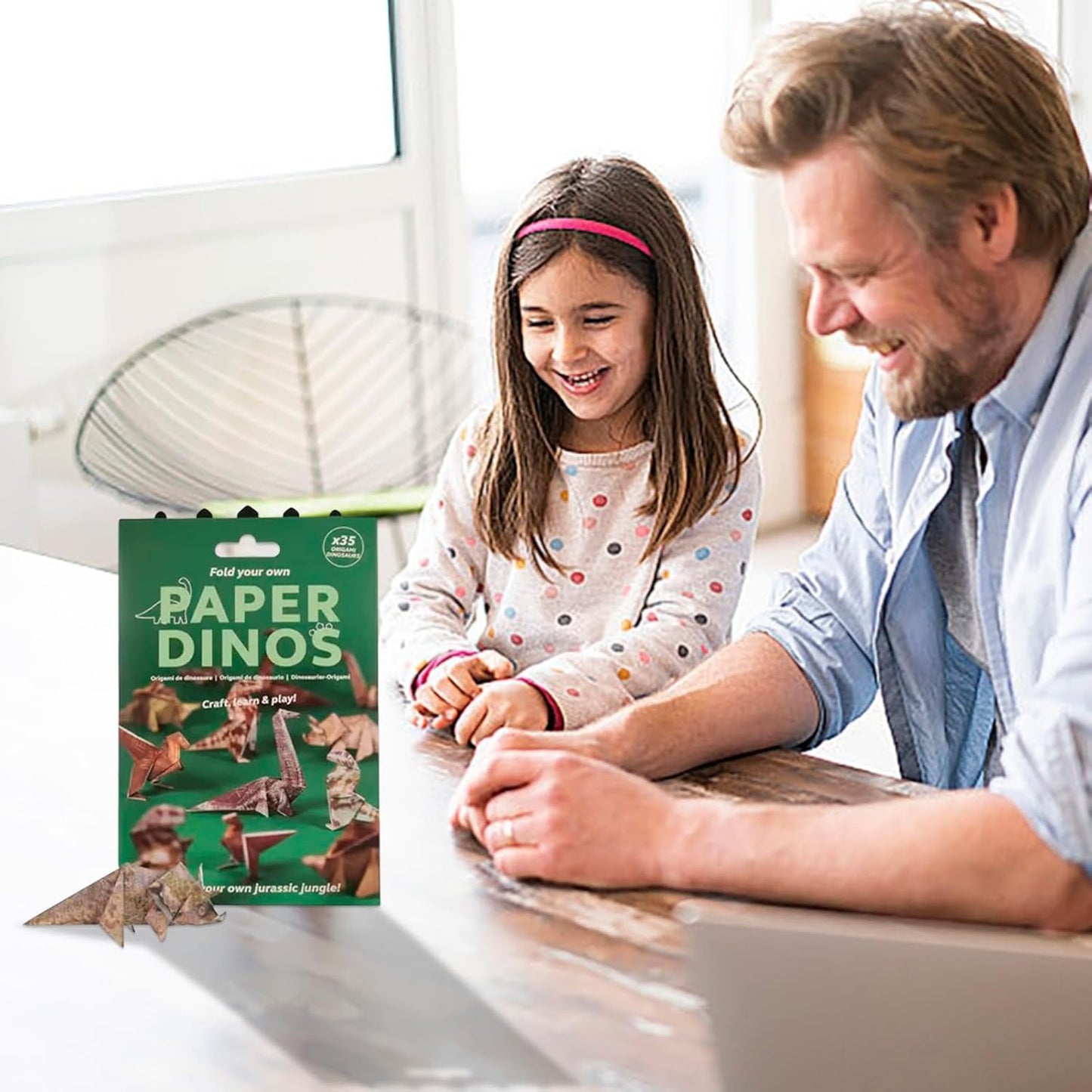 DIY Paper Cats Kit, Cute Kitten Origami Papercraft Kit, 50 Sheets DIY Origami Paper to Fold Cute Cat / Dog / Dinosaur Figures for Teens & Adults, Desk Decoration & Gift for Cat Lovers