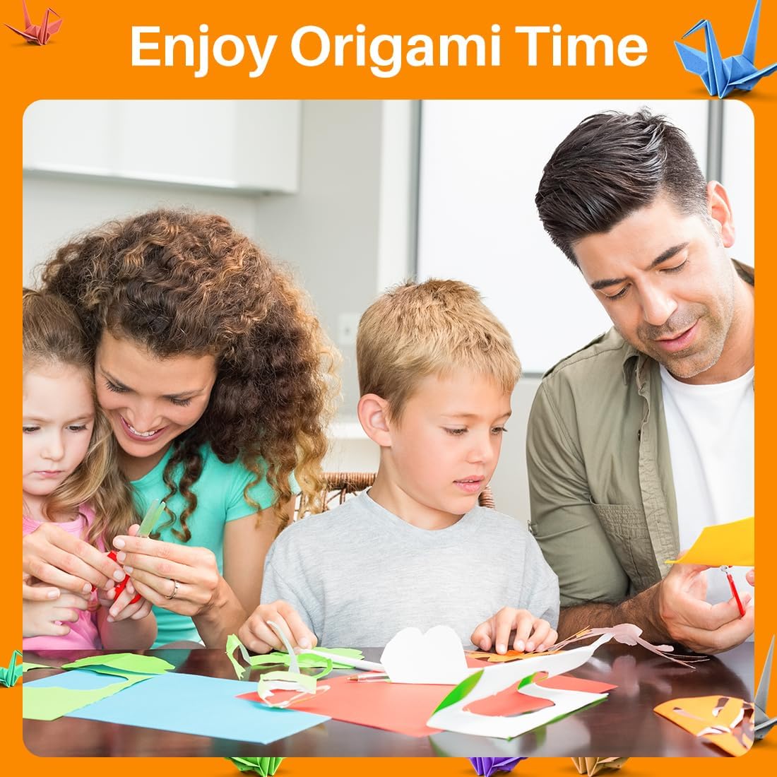 Opret Origami Paper Large, 100 Sheets 4x4 inch / 10x10cm Large Origami Paper 50 Vivid Colors Single Sided for Arts and Crafts Projects