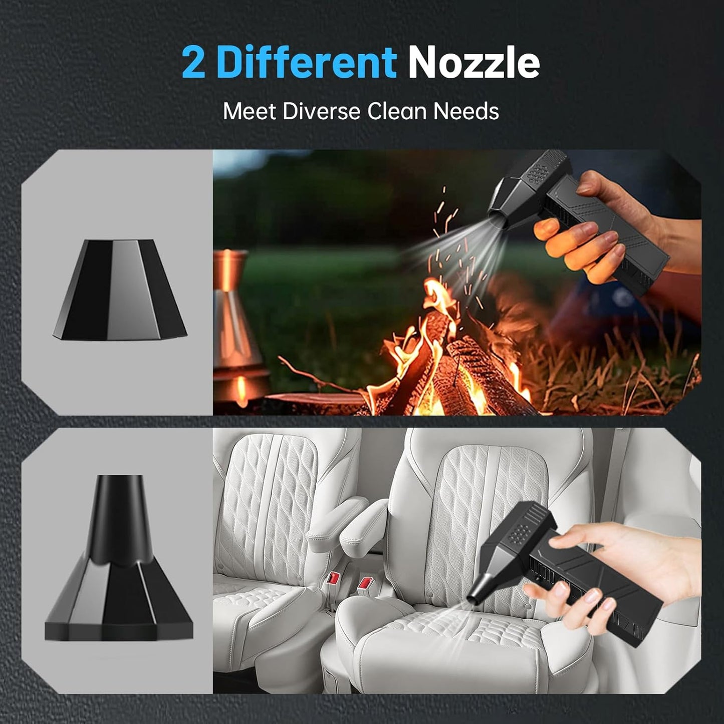 Compressed Air Duster, 130000RPM Super Power Cordless Air Duster Replace Compressed air can Gear Adjustable Mini Blower Dust Blower for Computer Keyboard House Outdoor and Car