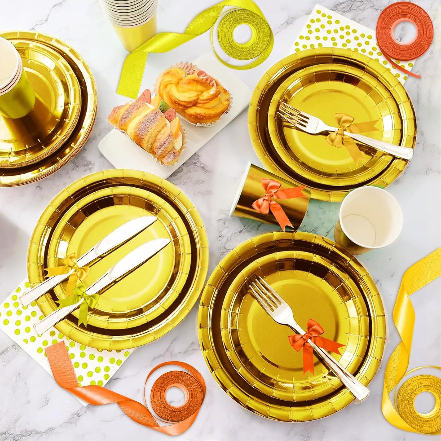 1-1/2 Inch Orange Satin Ribbons for Crafts, 6 Rolls Single-Faced Orange Assorted Ribbons for Gift Wrapping Flower Bouquet Wedding Invitations Bridal Shower Hair Bows Garland Party Decor