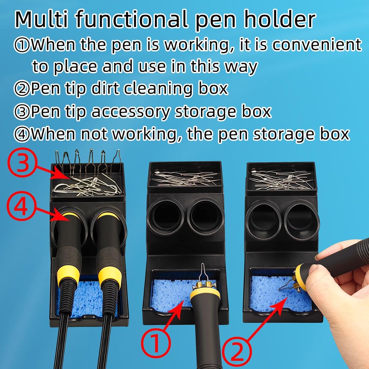 Wood Burning Tool, Wood Burner kit Pen 25~750℃, Wood Burning kit with Digital Thermometer Temperature Adjustable Temperature, 2 pyrographic Wood Burning pens, 30 Wood Burning Pen Tips