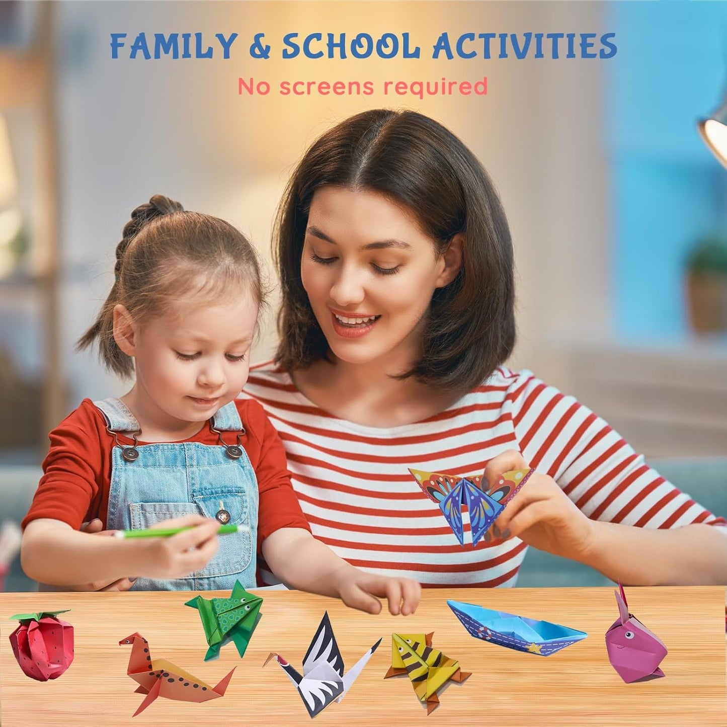 Origami Kit for Kids Ages 5-16, 108 Sheets with 54 Patterns & Instruction Book | Origami Paper Kit for Beginners & Advanced | Arts & Crafts Toys for Girls & Boys Ages 8-12 | Birthday & Christmas Gifts