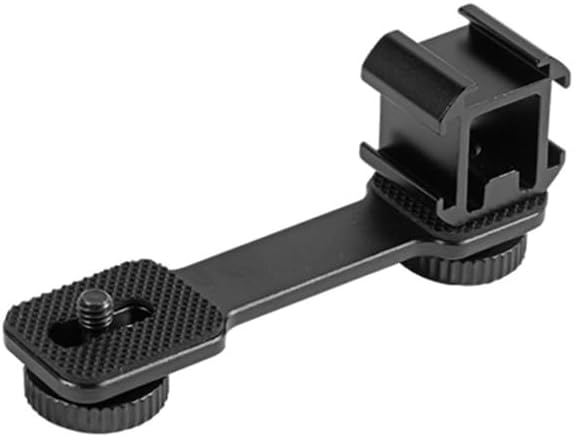 Aluminum Camera Cold Shoe Mount, Hot Shoe Extension Camera Flash Bracket for Light, Mic, with 1/4'' Tripod Screw (ST-002)