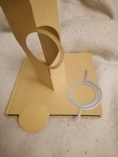 Lapoo Metal Cutting Die for Scrapbooking, 3D Backgrounds Frame New Cutting Dies DIY Album Card Making Decor Paper Craft Metal Die Cuts Party Wedding Decorations (Round 5.3 x 2.8 in)