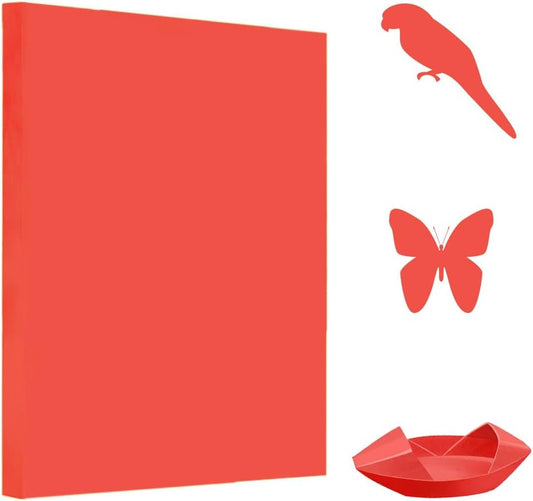 A4 Origami Paper Red 100 Sheets, 8.27×11.7 inch Double Sided Color Easy Fold Big Origami Paper A4 Colored Copy Papers Thin 70gsm for Beginners, DIY handwork Art and Craft Projects (210 x 297 mm)