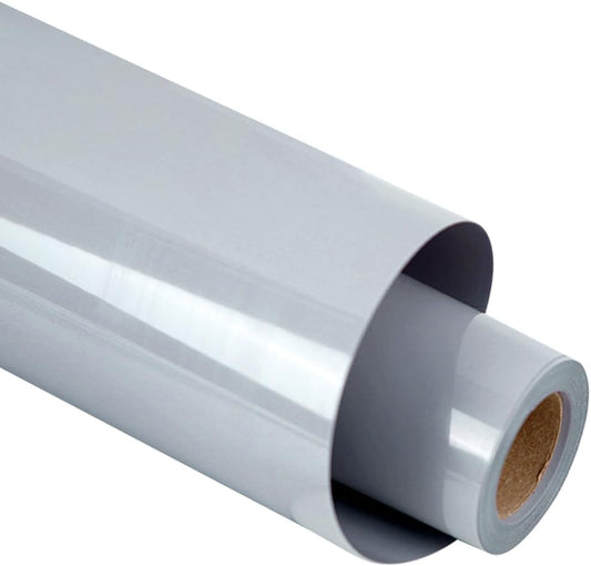 guangyintong Heat Transfer Vinyl Gray HTV Rolls, 12" x 12ft Gray Iron on Vinyl for T-Shirts, Matte Surface Gray HTV Vinyl for All Cutter Machine Easy to Cut & Weed for Heat Vinyl DIY Design
