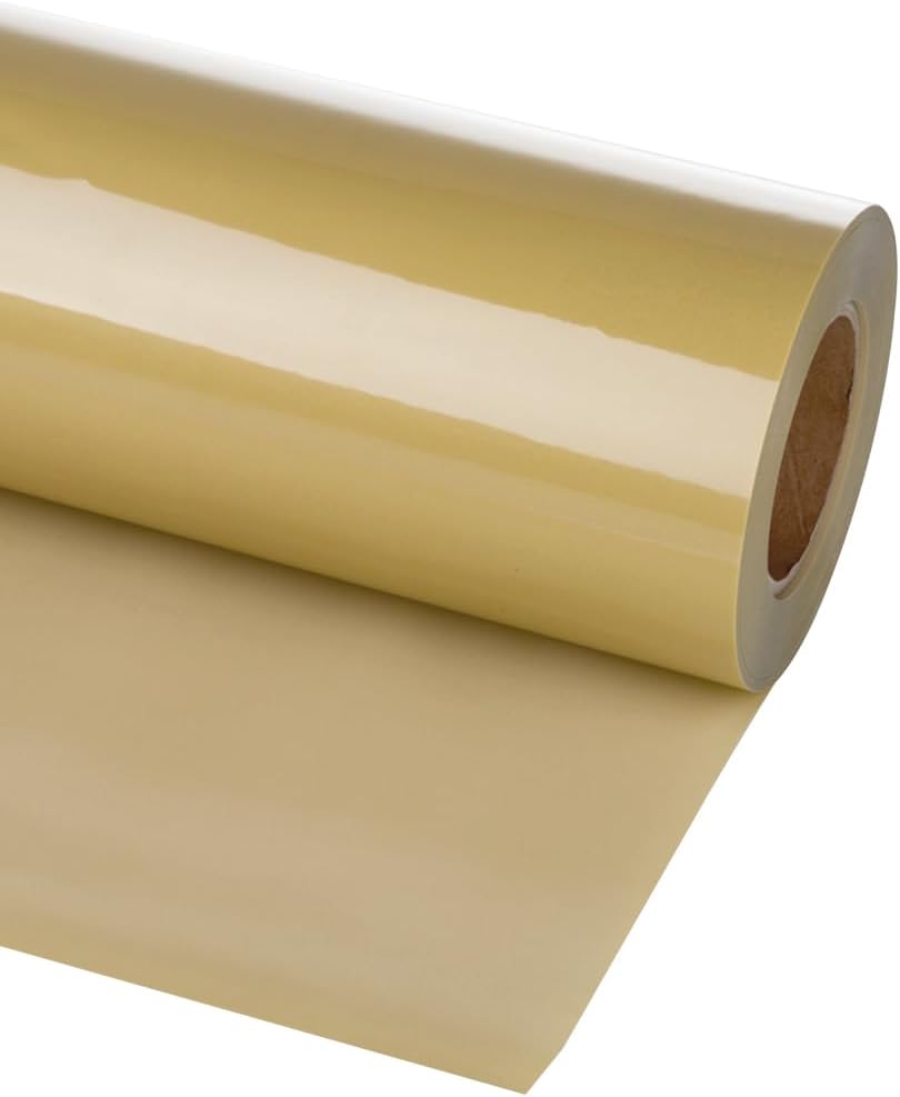 guangyintong Heat Transfer Vinyl Soil Golden HTV Rolls, 12" x 10ft Soil Golden Iron on Vinyl for T-Shirts, Matte Surface HTV Vinyl for All Cutter Machine Easy to Cut & Weed for Heat Vinyl DIY Design