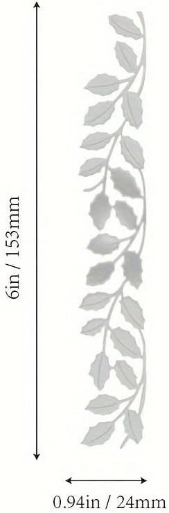 Lapoo Flowers Metal Cutting Die for Scrapbooking - Durable, Cut Stencils for DIY Scrapbook Photo Album Decorative Paper Card, Card Making Supplies, Embossing (Branch 6 x 0.9 in)