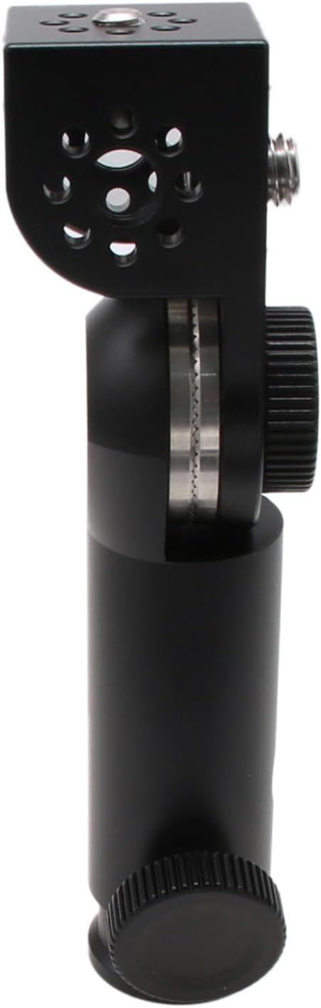 Tripod Mount Adapter and 3/8" 1/4" Bracket Block Cube 180 Swivel Rotation for Camera Video Monitor, Lens Motor, Microphone, Teradek Wireless System, Black