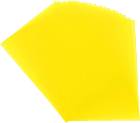 MECCANIXITY Colored Vellum Paper, 50 Sheet Yellow Transparency 11.7 x 8.2 Printable Vellum Paper, Translucent Vellum Sheets for Printing Wedding Invitations, Ink Jet Laser Printer