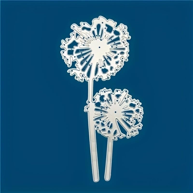 Lapoo Flowers Metal Cutting Die for Scrapbooking - Durable, Cut Stencils for DIY Scrapbook Photo Album Decorative Paper Card, Card Making Supplies, Embossing (Blowball 2.9 x 2.3 in)