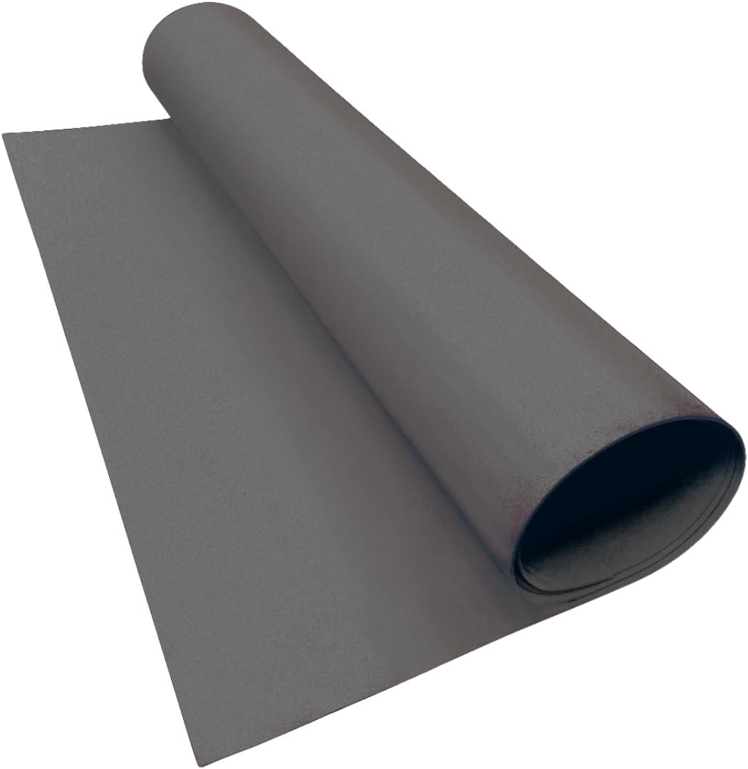 LotusFoam Large 3mm EVA Foam Sheet - 44"x 85" High Density Foam 130 kg/m3 for Cosplay, Costumes, Crafts, Flooring, Outdoor Use - 35 Colors (Shark Grey) - Shark Grey