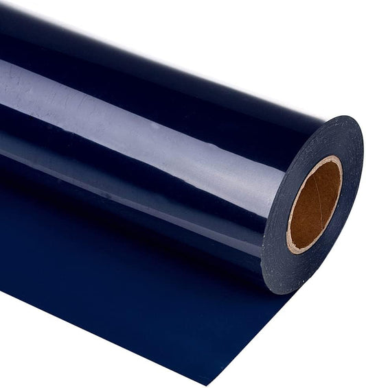 guangyintong Heat Transfer Vinyl Navy Blue HTV Rolls, 12" x 12ft Navy Blue Iron on Vinyl for T-Shirts, Matte Surface HTV Vinyl for All Cutter Machine Easy to Cut & Weed for HTV DIY Design