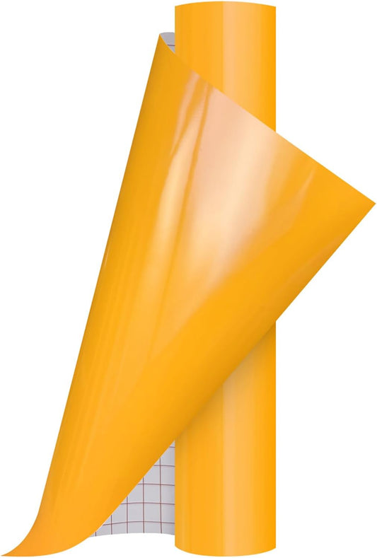 Ant Smart Adhesive Permanent Vinyl Compatible with Cricut Explore and Maker Series Without Cutting Mats, Create DIY Projects, Decals, Stickers & More (Yellow, 13inch x 5ft)