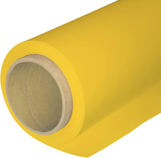 Seamless Photography Background Paper Roll, Yellow Photo Paper Backdrop for Photography, Video and Streaming (107''x16' Forsythia Yellow)