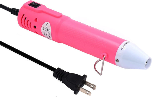 Heat Gun,mofa Embossing Mini Heat Gun,Hot Air Gun For Craft with Stand For DIY Embossing And Acrylic Paint Dryer,Multi-Purpose Electric Heating Nozzle 150W 110V (Pink,White)