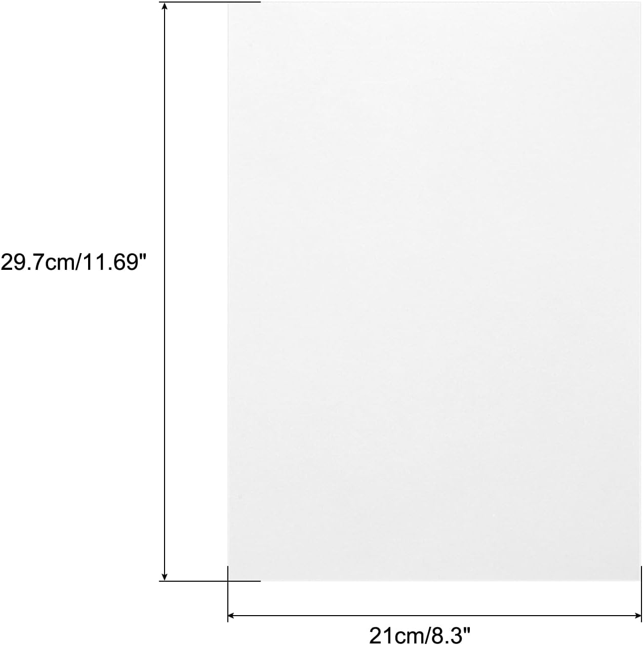 MECCANIXITY Colored Vellum Paper, 50 Sheet White Transparency 11.7 x 8.2 Printable Vellum Paper, Translucent Vellum Sheets for Printing Wedding Invitations, Ink Jet Laser Printer