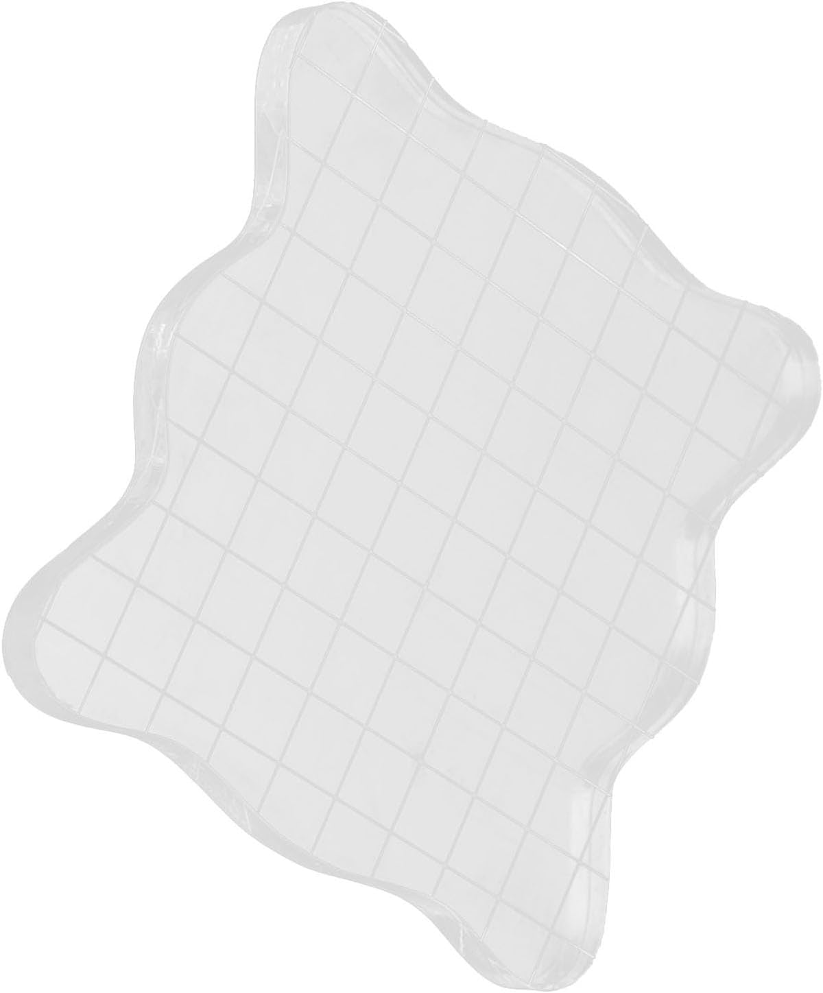 1PC Transparent Acrylic Stamp Blocks with Grid Lines, with Curve Edges Essential Stamping Tools for Scrapbooking Crafts Making,1.97 x 1.97/2.95 x 2.95/3.93 x 3.93 (10x10cm)