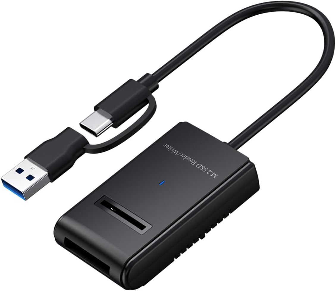 CY USB 3.0 USB-C Type-C Type-A to NVME M-Key M.2 NGFF SATA SSD Docking Horizontal External Cable Enclosure RTL9210B Chipset