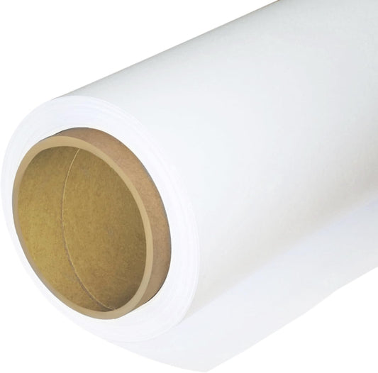 Seamless Photography Background Paper Roll, White Photo Paper Backdrop for Photography, Video and Streaming (53''x16 'Snow)