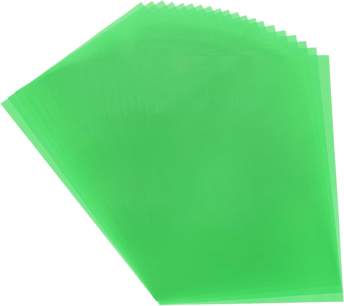 MECCANIXITY Colored Vellum Paper, 50 Sheet Green Transparency 11.7 x 8.2 Printable Vellum Paper, Translucent Vellum Sheets for Printing Wedding Invitations, Ink Jet Laser Printer