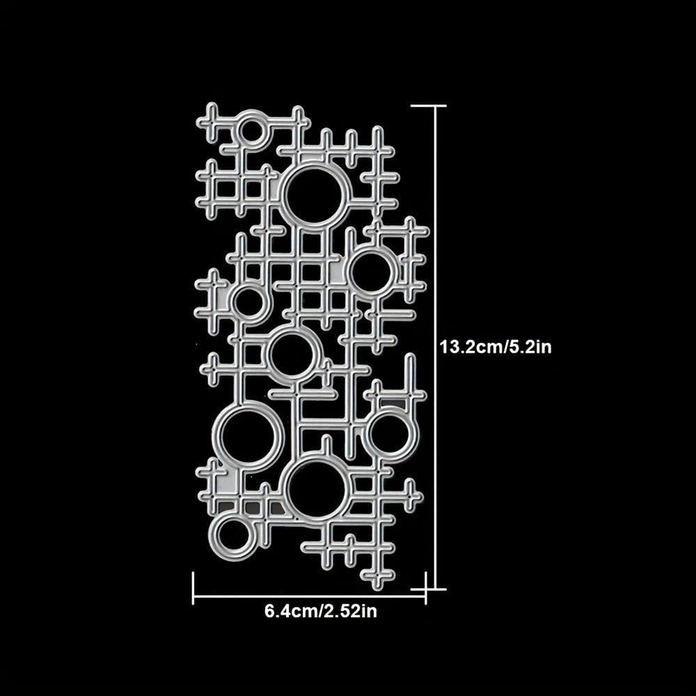 Lapoo Flowers Metal Cutting Die for Scrapbooking - Durable, Cut Stencils for DIY Scrapbook Photo Album Decorative Paper Card, Card Making Supplies, Embossing (Retro Punk Texture 5.2 x 2.5 in)