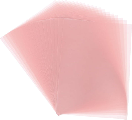 MECCANIXITY Colored Vellum Paper, 50 Sheet Light Pink Transparency 11.7 x 8.2 Printable Vellum Paper, Translucent Vellum Sheets for Printing Wedding Invitations, Ink Jet Laser Printer