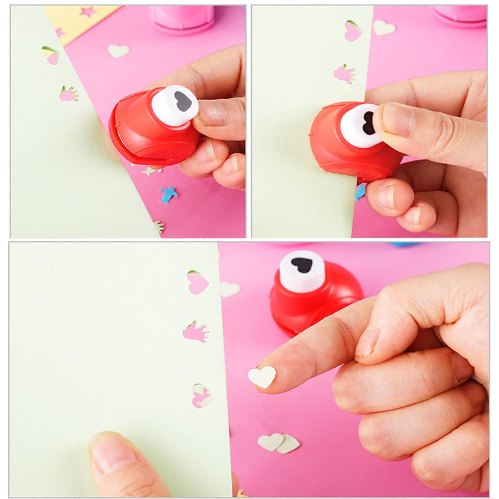 Scrapbook Paper Punch and Decorative Scissors, Qtopun 6 Pcs Creative Scissors and 12 Pcs Craft Punch Wave Lace Edge Cutters Paper Hole Punchers for Crafts, DIY Photo, Set of 18