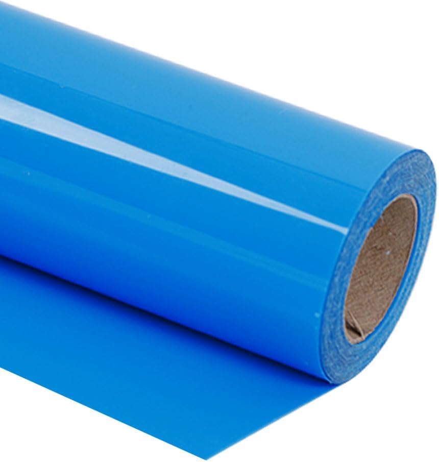 guangyintong Heat Transfer Vinyl Lake Blue HTV Rolls, 12" x 12ft Lake Blue Iron on Vinyl for T-Shirts, Matte Surface HTV Vinyl for All Cutter Machine Easy to Cut & Weed for Heat Vinyl DIY Design