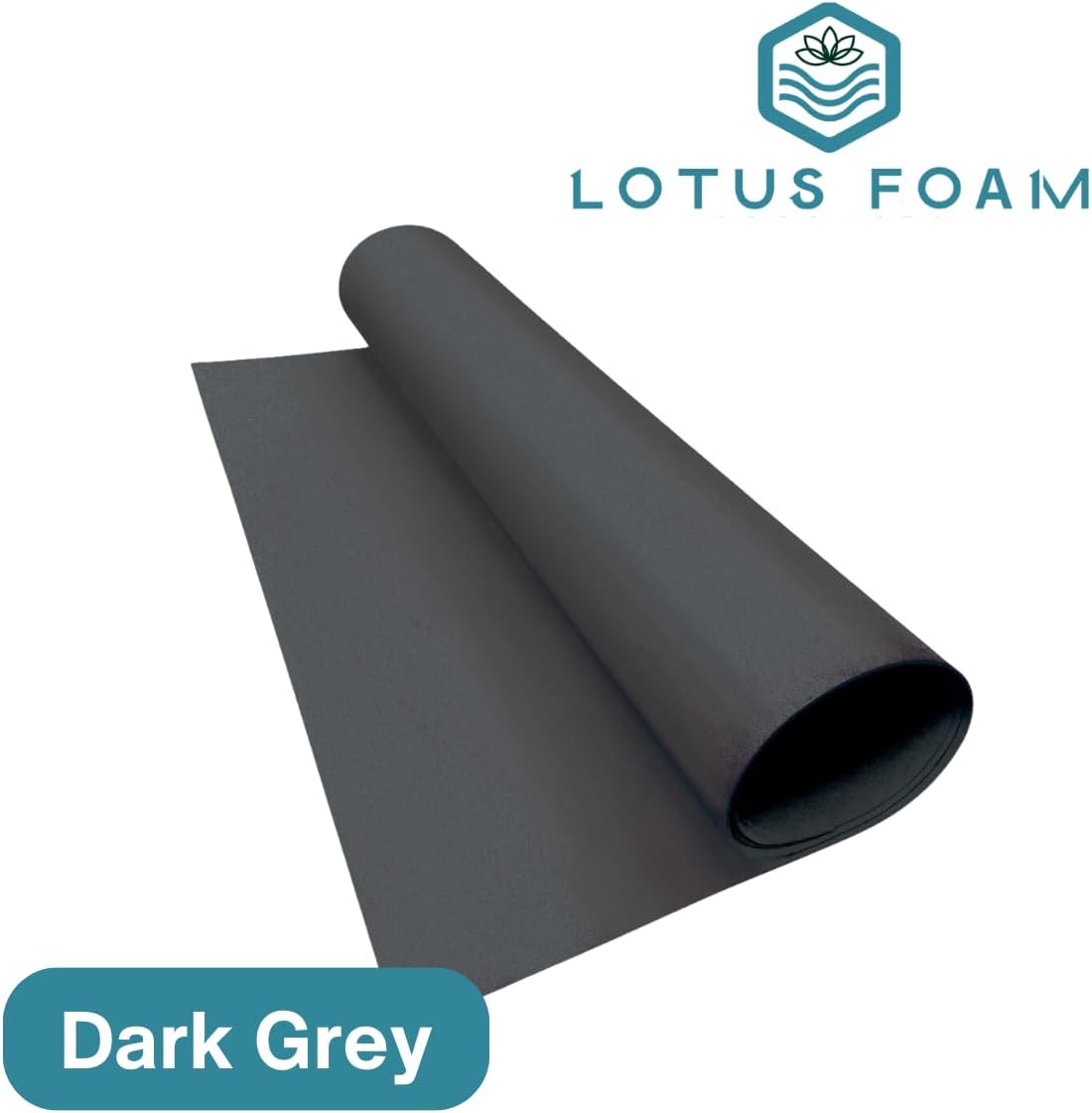 LotusFoam Large 3mm EVA Foam Sheet - 44"x 85" High Density Foam 130 kg/m3 for Cosplay, Costumes, Crafts, Flooring, Outdoor Use - 35 Colors (Dark Grey) - Dark Grey
