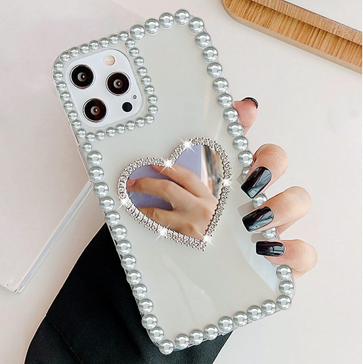 3090 Pcs 4 Sheets Rhinestone Stickers 3/4/5/6 mm Self Adhesive Craft Rhinestones Gems for Face Eyes Makeup Hair Body (White-3/4/5/6mm)