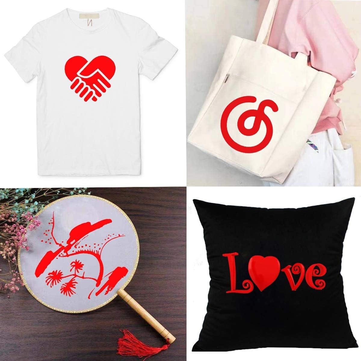 guangyintong Heat Transfer Vinyl Red HTV Rolls, 12" x 10ft Red Iron on Vinyl for T-Shirts, Matte Surface Red HTV Vinyl for All Cutter Machine Easy to Cut & Weed for Heat Vinyl DIY Design