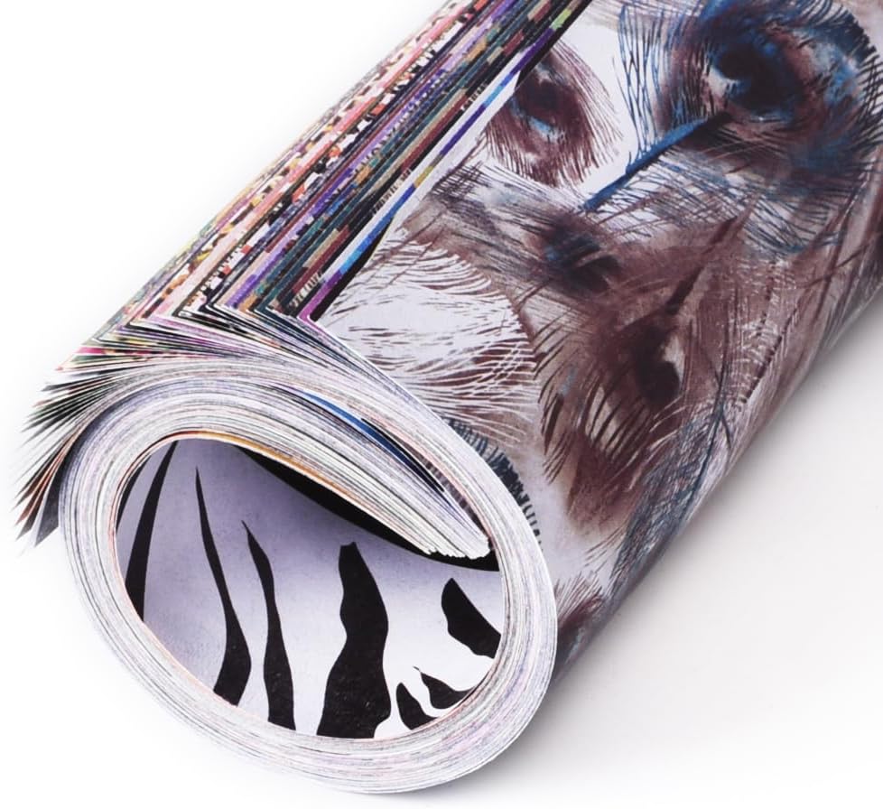 Square Origami Paper 6x6 Double Sided 50 Sheets 50 Colors 70GSM Origami Kit Japanese Chiyo Easy Fold Arts Crafts DIY Handwork Beginner Animal Fur