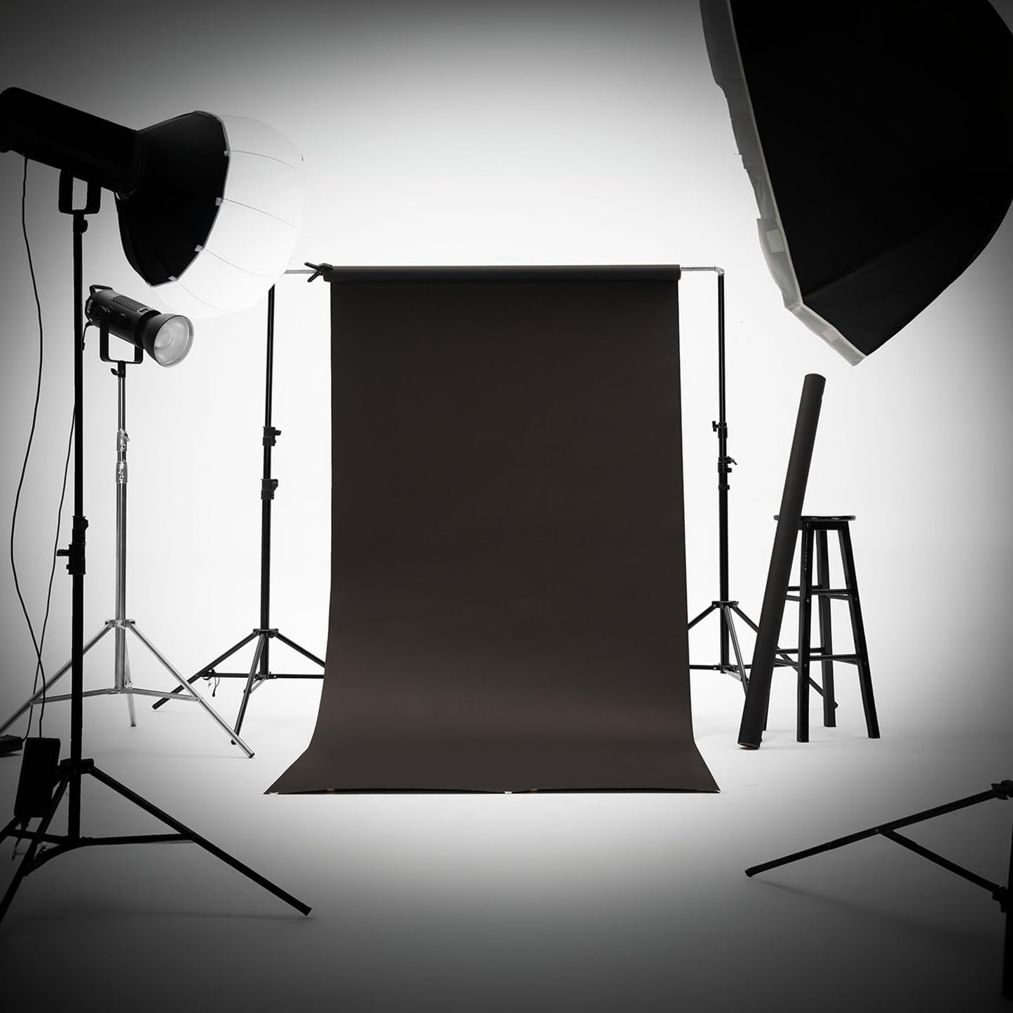 Kate Seamless Paper Backdrop Black Seamless Backdrop Paper Rolls (86''x32.8' Jet)