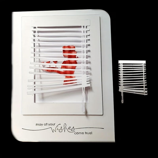 Lapoo 3D Backgrounds Frame Metal Cutting Die for Scrapbooking, New Cutting Dies DIY Album Card Making Decor Paper Craft Metal Die Cuts Party Wedding Decorations (Curtain 4.5 x 2.8 in)