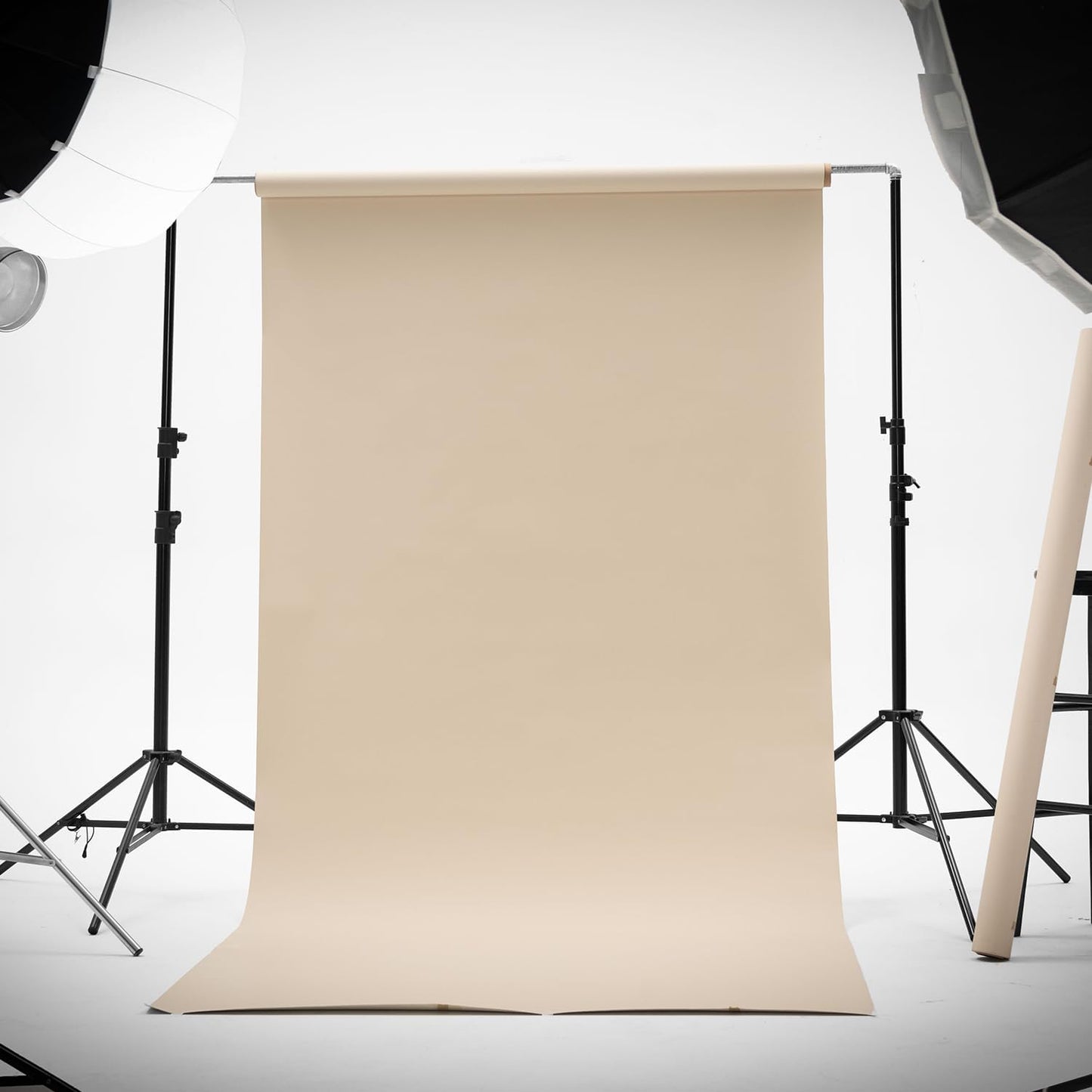 Kate Seamless Paper Backdrop for Photography Beige Cream Backdrop Paper (53''x32.8' Ivorine)