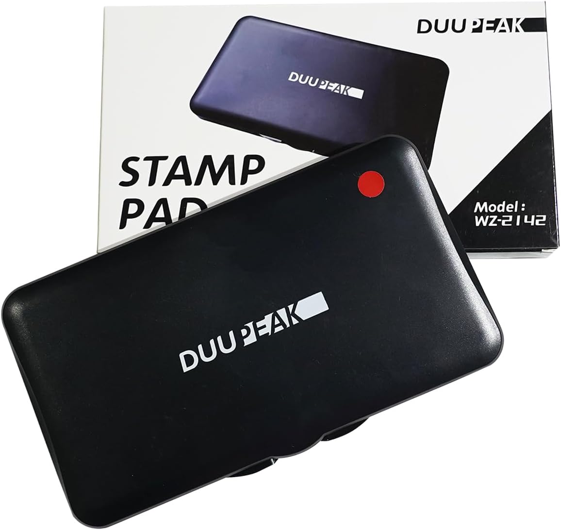 Large Ink Pad for Stamps, 6.14"×3.38" Stamp Pad, Ink Pad for Office, Notarization, and Rubber Stamps (Red