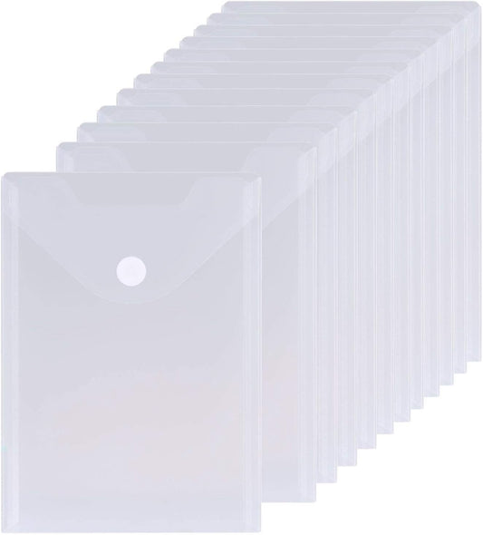 12 Pack Large Clear Die & Stamp Storage Bag Transparent Plastic Folders for Cutting Dies Stencil Embossing Crafts for DIY Scrapbooking Paper Card Craft Organizer Holder