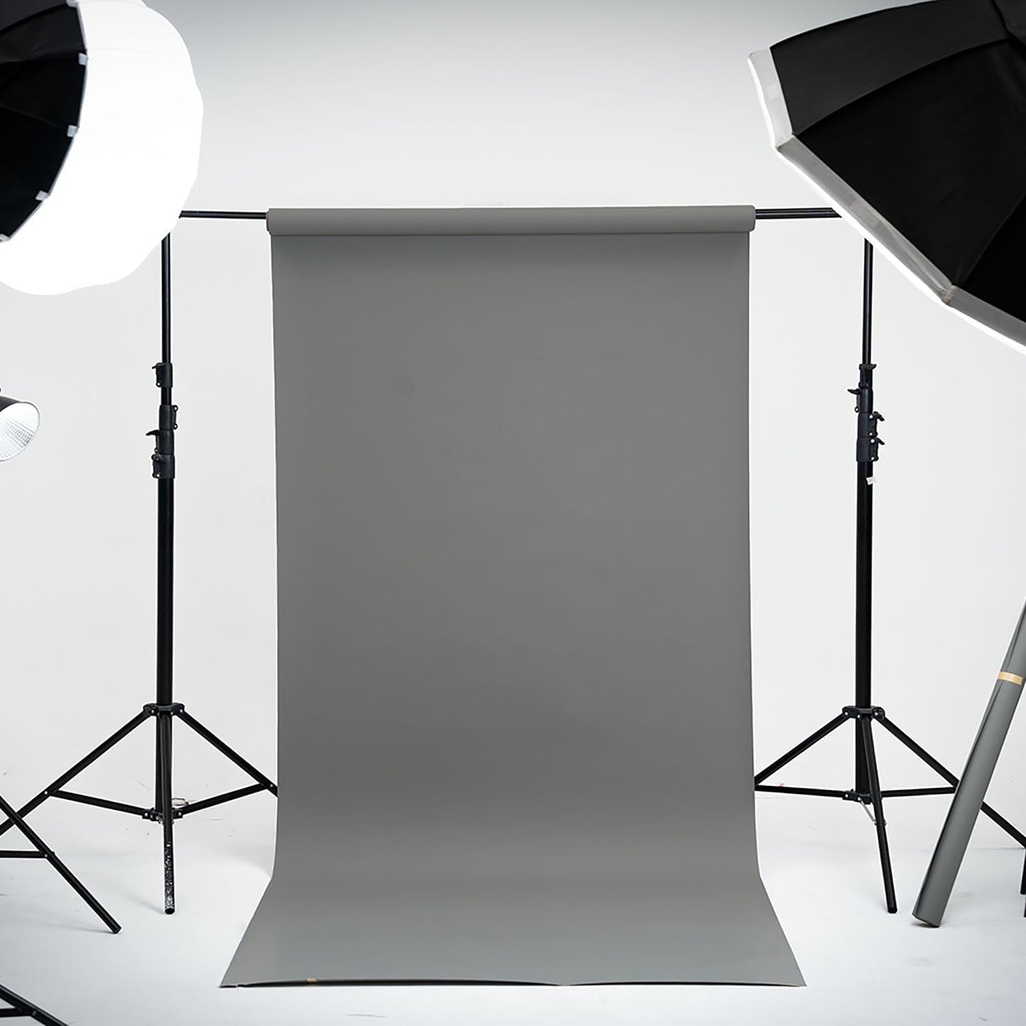 Kate Seamless Paper Backdrop for Photography Light Grey Photo Backdrop Paper (86''x32.8' Pursuit Grey)