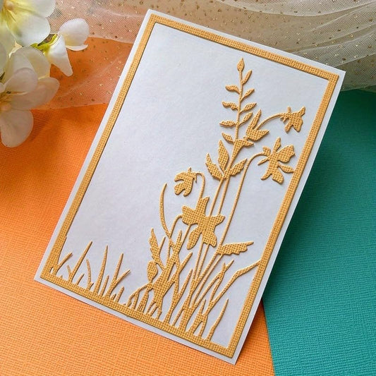 Lapoo Flowers Metal Cutting Die for Scrapbooking - Durable, Cut Stencils for DIY Scrapbook Photo Album Decorative Paper Card, Card Making Supplies, Embossing (Lily of The Valley Frame 5.3 x 3.7 in)