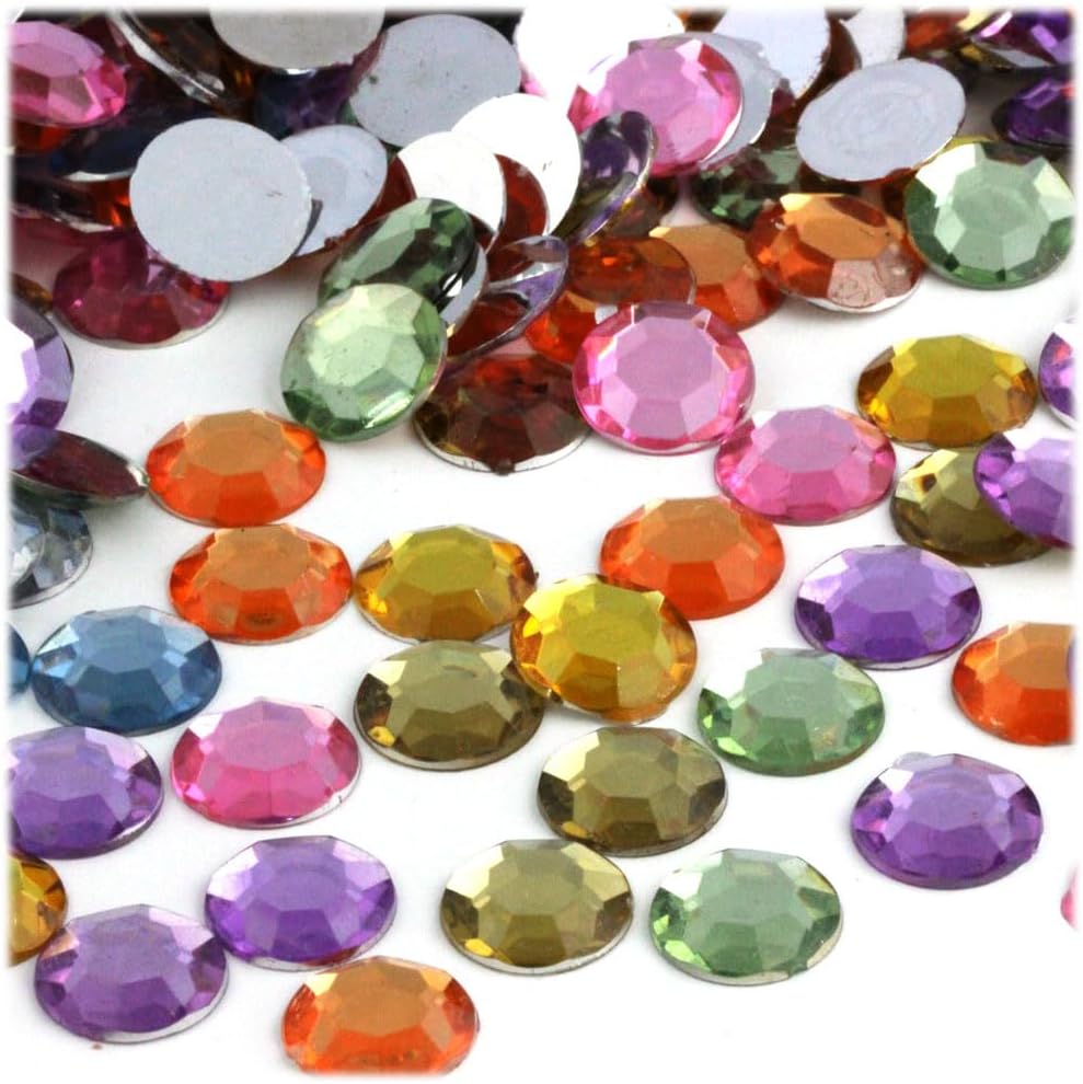 The Crafts Outlet 144pc Rhinestones Round 10mm - Pastel Assortment