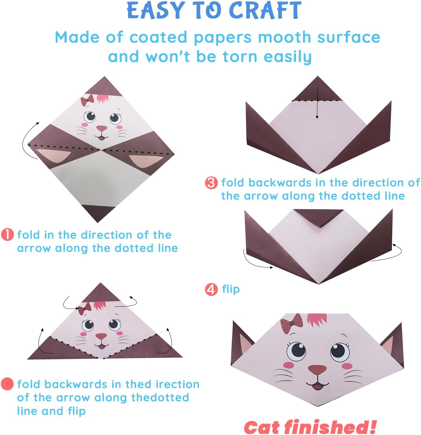 Origami Kit for Kids Ages 5-16, 108 Sheets with 54 Patterns & Instruction Book | Origami Paper Kit for Beginners & Advanced | Arts & Crafts Toys for Girls & Boys Ages 8-12 | Birthday & Christmas Gifts