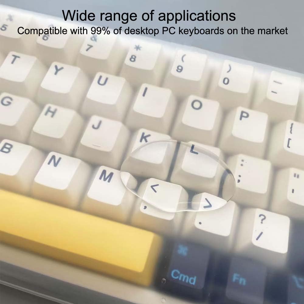 Ultra Thin Desktop PC Silicone Clear Keyboard Cover Skin Protector for 104/107 Keys Standard Desktop Keyboard, Transparent with Black Border, Waterproof, Dust-Proof