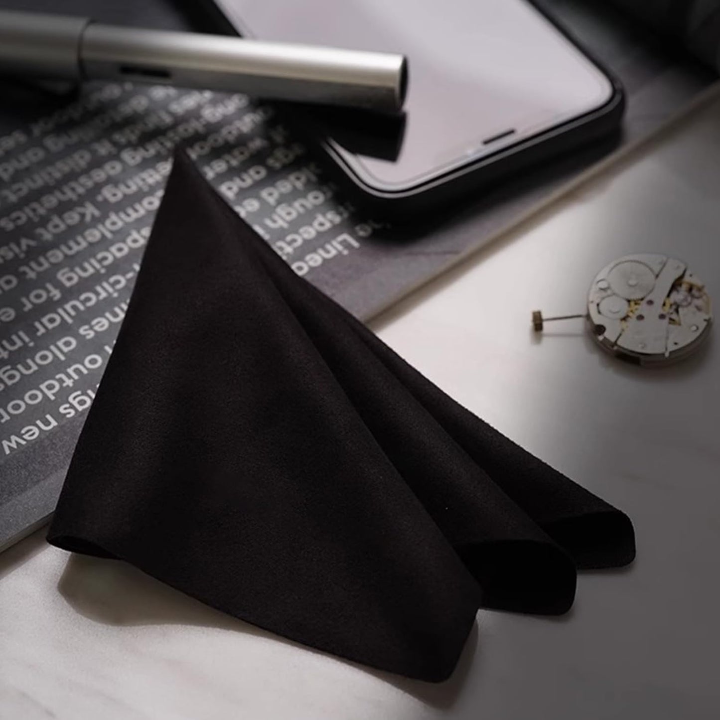 3 Pack Microfiber Liner Cleaning Cloth 15" 16" MacBook Air/MacBook Pro Screen Keyboard Imprint Protection, Keyboard Protector Compatible with MacBook Air 15.3" /MacBook Pro 15"/MacBook Pro 16"-Black