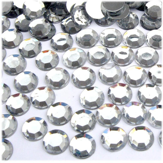 The Crafts Outlet 144pc Loose Flatback Acrylic Rhinestones Round 10mm - Flatback Crystal Clear