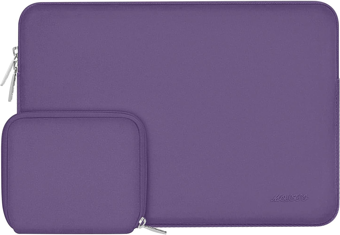 MOSISO Laptop Case 13.3 inch, 13-13.3 inch Laptop Sleeve Bag Compatible with MacBook Air/Pro 13/Pro 14 M5 M4 M3 M2 M1, HP Dell ASUS Lenovo, Neoprene Computer Sleeve Bag with Small Case, Grape Purple